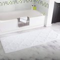 Bedford Home 100 Percent Cotton Trellis Bathroom Mat 24 x 60 in. White 67A-78522